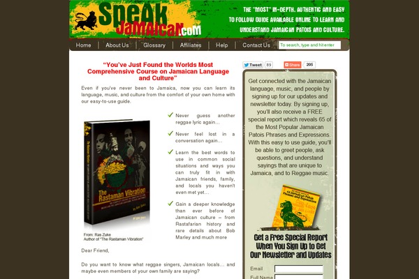 speakjamaican.com site used BlogArise