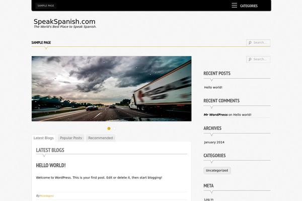 Supernova theme site design template sample