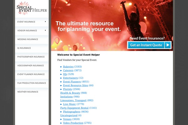 specialeventhelper.com site used Sei