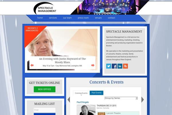 spectacleshows.com site used Spectacle