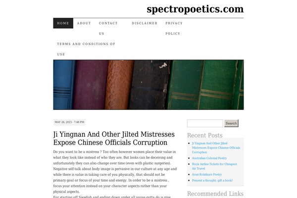 spectropoetics.com site used Pilcrow