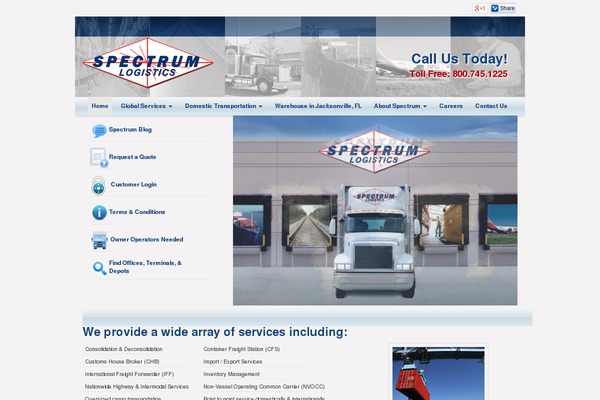 Spectrum theme site design template sample