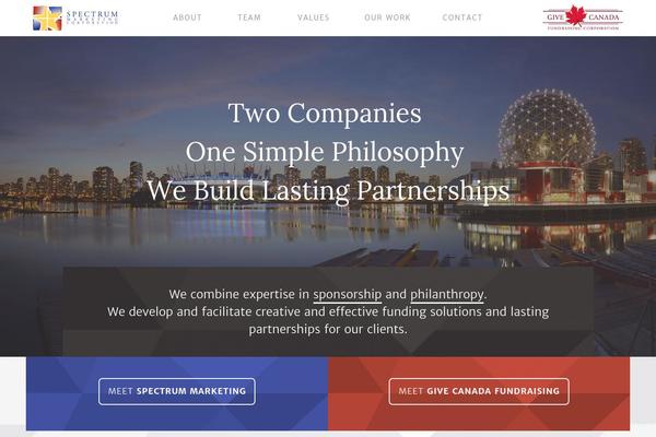 Spectrum theme site design template sample