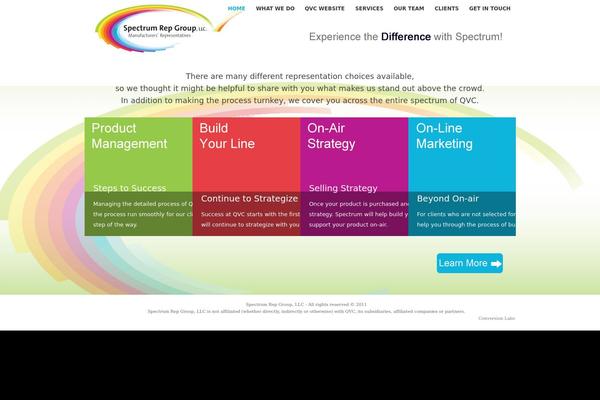 Spectrum theme site design template sample