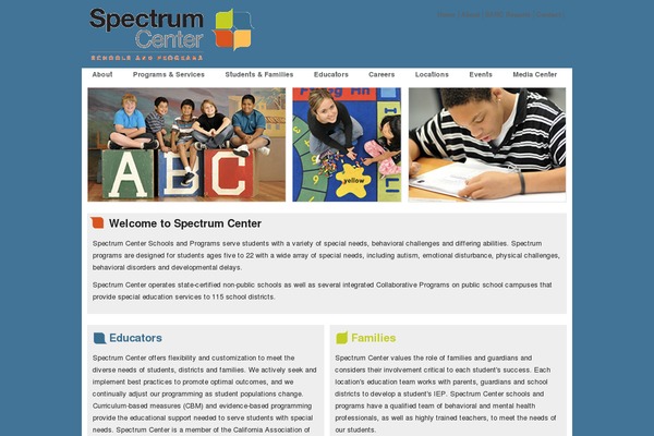 Spectrum theme site design template sample