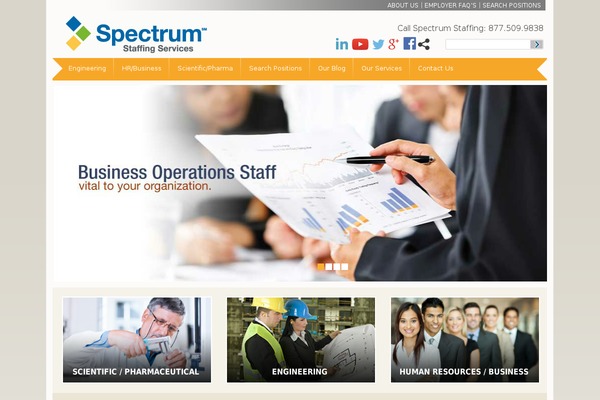 Spectrum theme site design template sample
