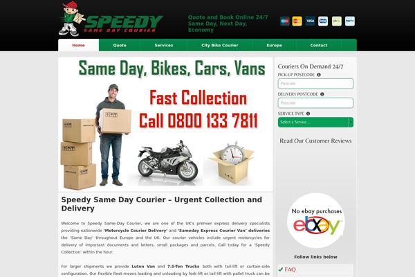 speedysamedaycourier.com site used Speedy