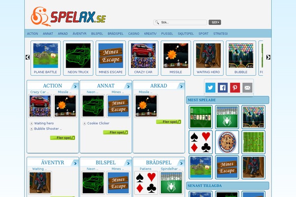 FunGames theme site design template sample