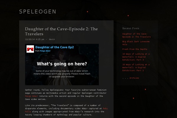 Cave theme site design template sample