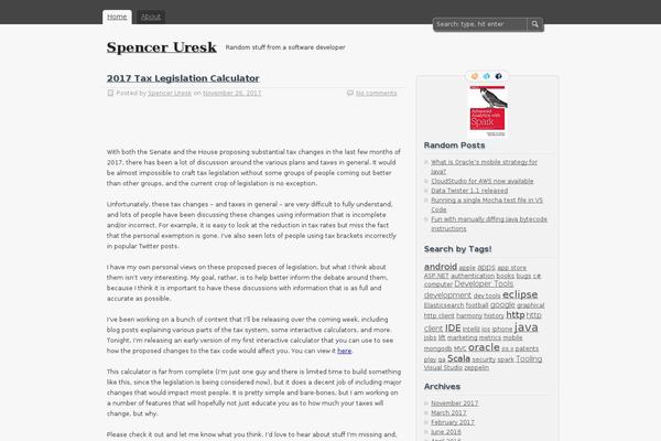 spenceruresk.com site used zBench
