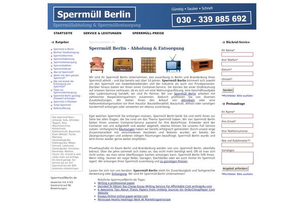 sperrmuellberlin.de site used Sperrmuell-berlin