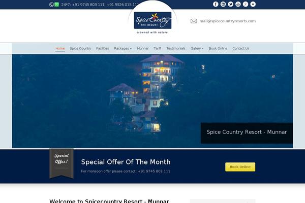 spicecountryresorts.com site used Delicieux