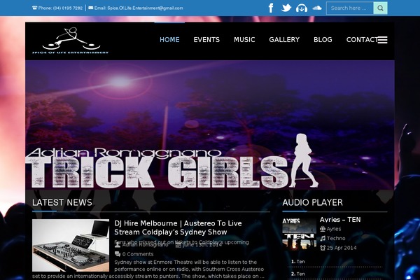 spiceoflifeentertainment.com.au site used Spice