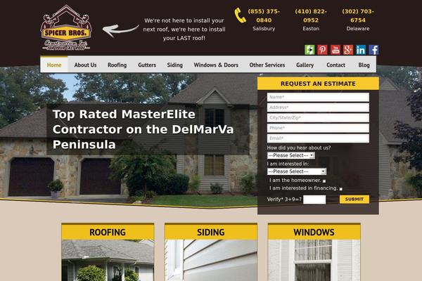 Salient theme site design template sample