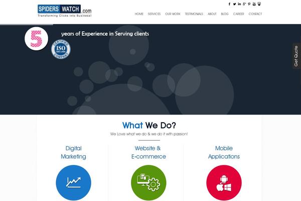 spiderswatch theme websites examples