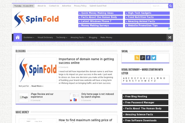 Sahifa theme site design template sample