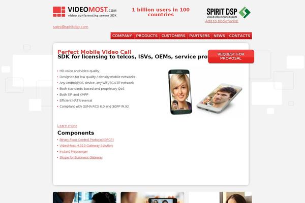 Spirit theme site design template sample