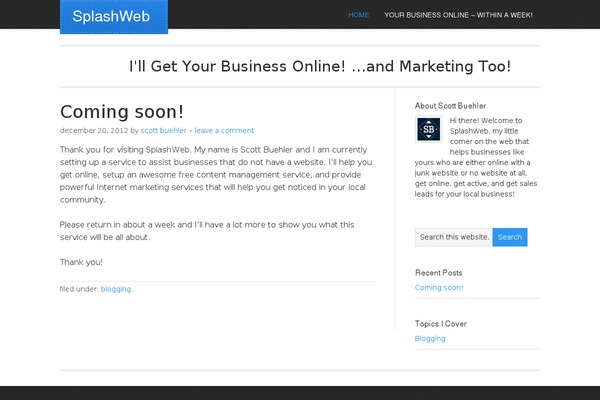 splashweb.com site used Topfive