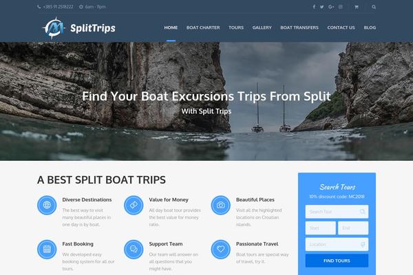 Adventure-tours-child theme site design template sample