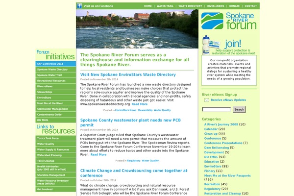 River theme site design template sample