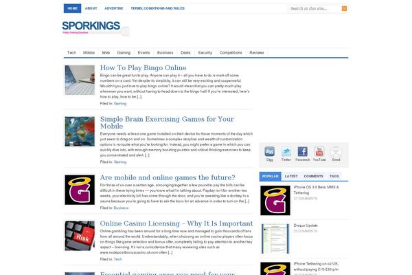 Site using Featured Content Gallery plugin