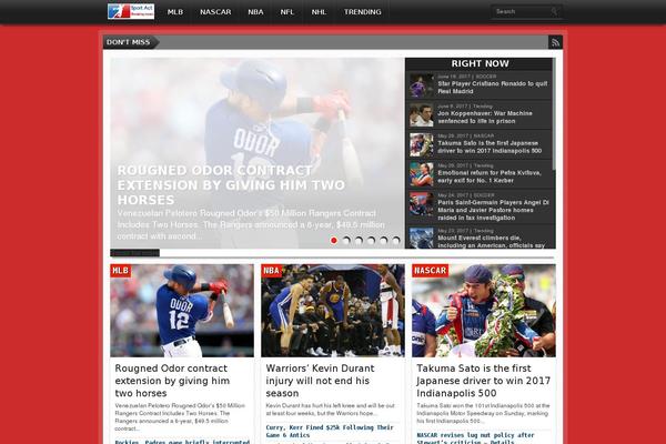 Gameday theme site design template sample