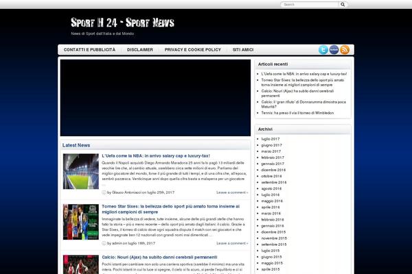 Bluesport theme site design template sample