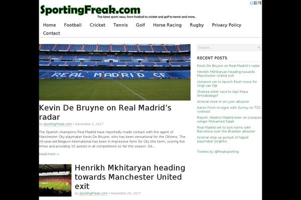 sportingfreak.com site used Prefer Blog