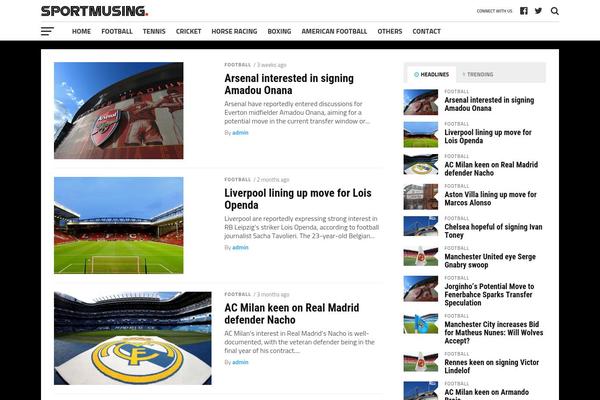 sportmusing.com site used Fa