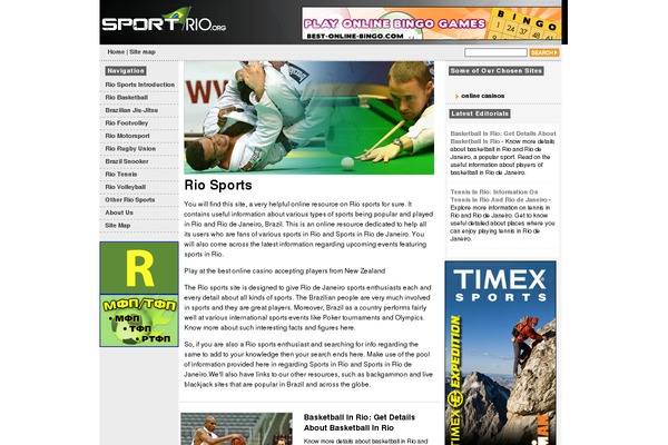 sportrio.org site used Liveonlinecasinodktheme