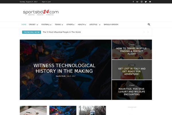 sportsbd24.com site used Newspaper-nulled