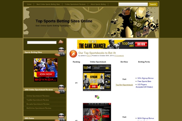 sportsbook theme websites examples