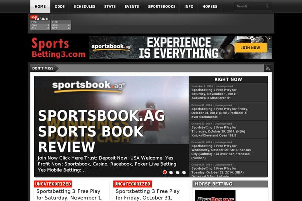 Gameday theme site design template sample