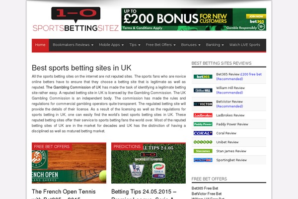 Site using Bet365 plugin