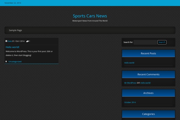 CarZine theme site design template sample