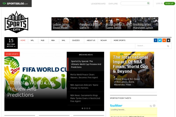 sportscity.com site used Spotlight