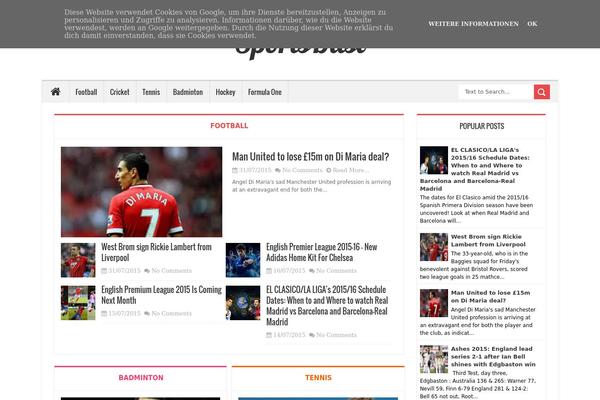 Reportage theme site design template sample