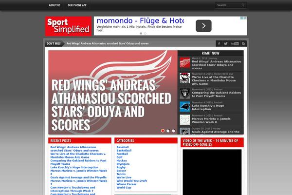 Gameday theme site design template sample
