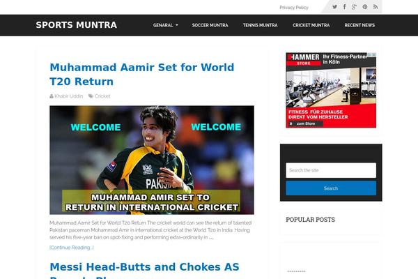 NewsPaper theme site design template sample