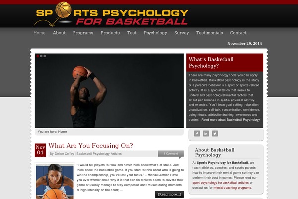 sportspsychologybasketball.com site used Lexicon Child Theme