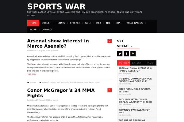 sportswar.net site used Revenue