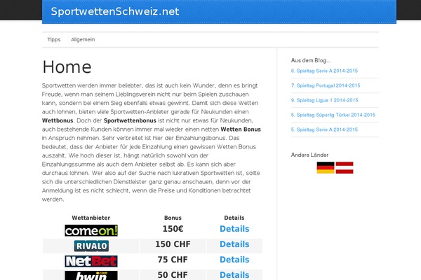 sportwettenschweiz.net site used Sportwettenschweiz-child