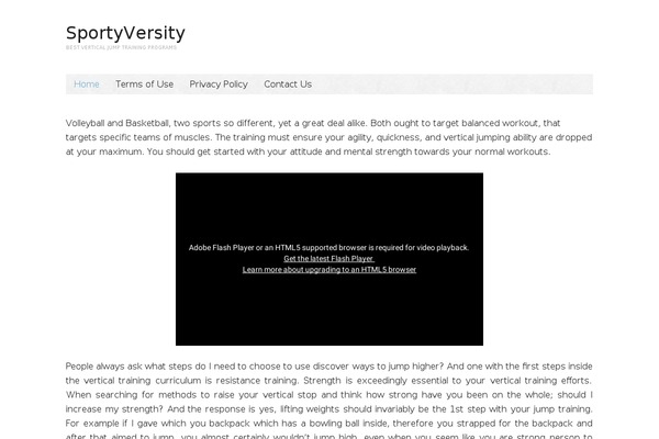 sportyversity.com site used Balance