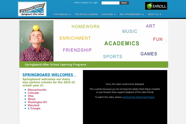 SpringBoard theme site design template sample
