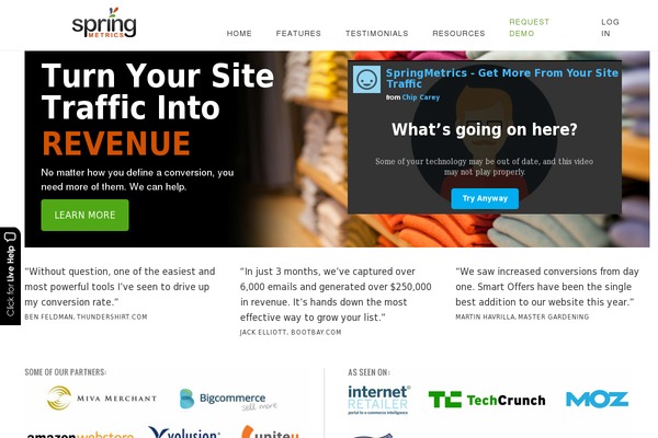 springmetrics.com site used Pxaas