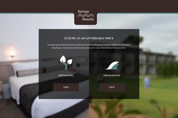 springsresorts.com.au site used Springs