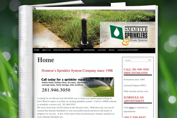 sprinklersystemsofhouston.com site used Fresh Ink Magazine
