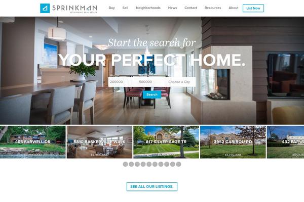 sprinkmanrealestate.com site used Custom