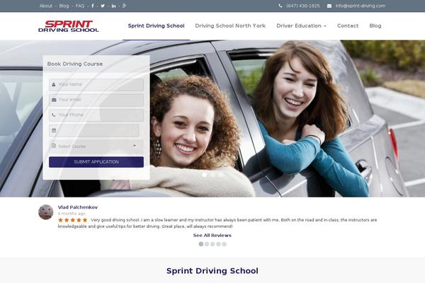 Drivingschool theme site design template sample