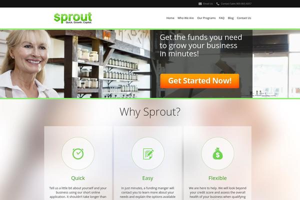 Sprout theme site design template sample